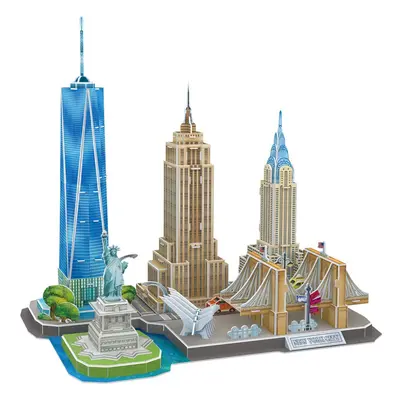 CubicFun 3D Puzzle York CityLine Building Set Display Architecture Model Kit to Build for Fun, P