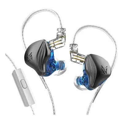 (Grey, With Mic) Static Electrostatic Driver Dynamic Drive Earphone Hi-Fi Bass Earbud Sport Nois