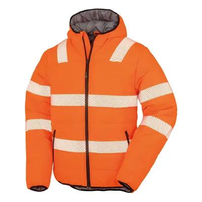 (XL, Fluorescent Orange) Result Genuine Recycled Mens Ripstop Safety Padded Jacket