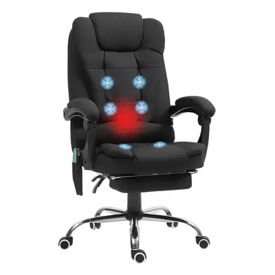 Vinsetto Ergonomic Heated Points Vibration Massage Office Chair Black