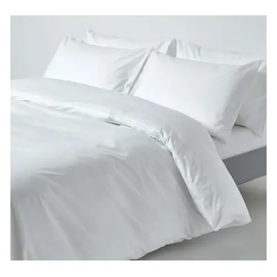 Homescapes King Size White Egyptian Cotton Duvet Cover Set TC