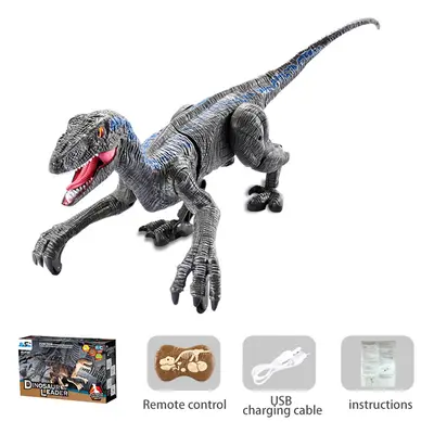 (Blue) Remote Control Dinosaur Toys for Kids 2.4Ghz RC Dinosaur Robot Toy wit