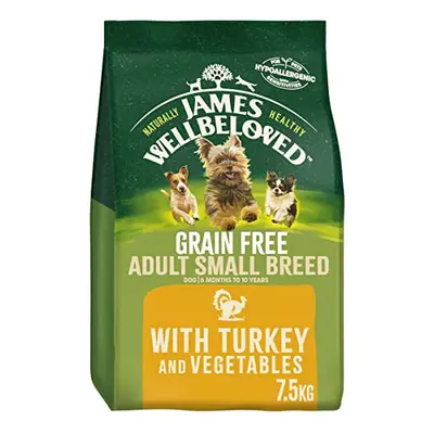 James Wellbeloved Adult Grain-Free Small Breed Turkey & Rice 7.5 kg Bag, Hypoallergenic Dry Dog 