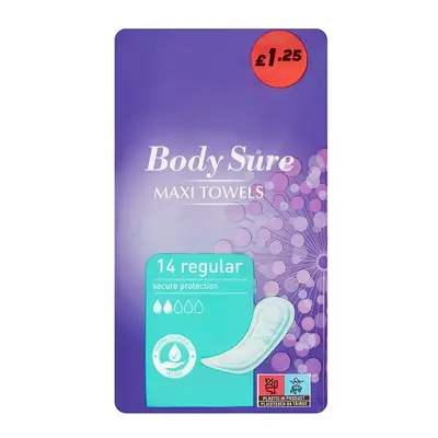 Body Sure Maxi Towels Regular (Case of 24)