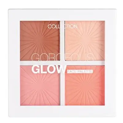 Collection Cosmetics Glow Face Palette, Bronzer, Blusher and Highlighter All in One, 7.2 g