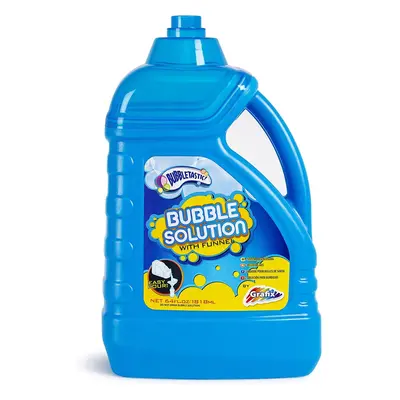 Grafix Bubble Solution Bottle 1.8 litres - Large Bubble Mixture for Bubble Machines with a Funne