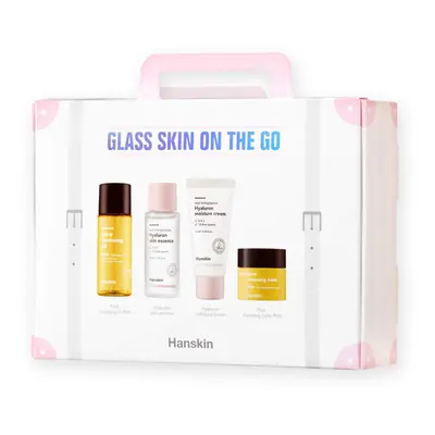 Hanskin Glass Skin On The Go Kit Set of Moisturizing Travel Friendly Hydrating Skincare Set for 