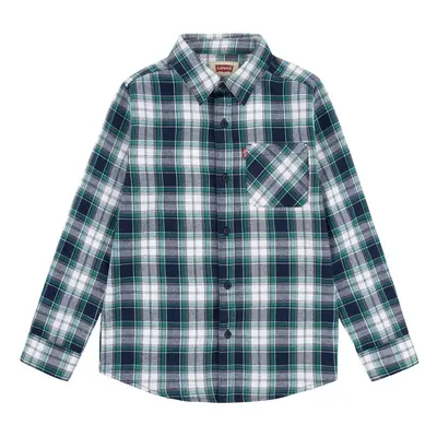 Levi's Boys' Long Sleeve Flannel Shirt Pepper Green