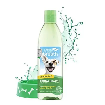 TropiClean Fresh Breath Dog Teeth Cleaning ? Dental Care for Bad - Freshener Water Additive Mout