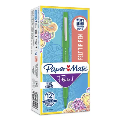 Paper Mate Flair Point-Guard Porous Point Pens Green Pens (8440152)