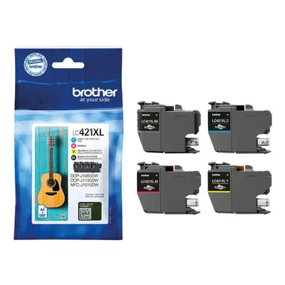 Brother Genuine Ink Cartridge High Yield Black Cyan Magenta and Yellow LC421XLVA BA81359