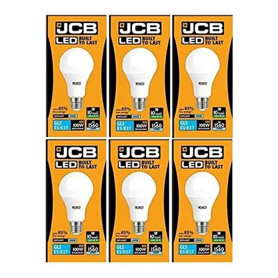 JCB LED X W Screw Cap GLS Daylight 6500K Lightbulb 100W Replacement ES E27 LED [Energy Class A+]