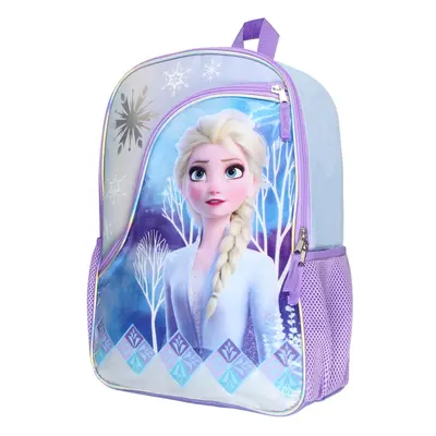 Disney Frozen Elsa 16"" Girls Bag School Travel Backpack With Reflecti