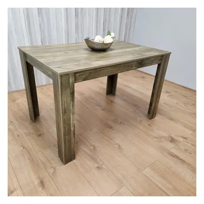 Dining Table Brown Wood Kitchen Place for Seats, Dining Table Only (Brown H x 117 x W cm)