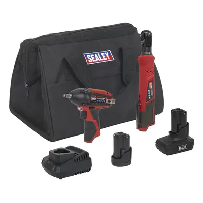 Sealey x SV12 Series Cordless Power Tool Combo Kit 12V - Batteries CP1200COMBO8