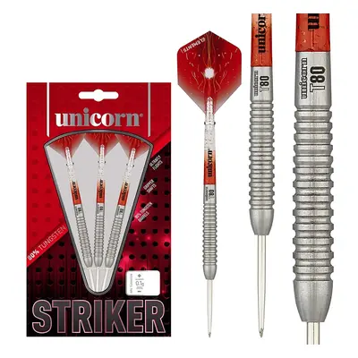 Unicorn Unisex's STRIKER TYPE 80% TUNGSTEN STEEL TIP DARTS, Red, 20g