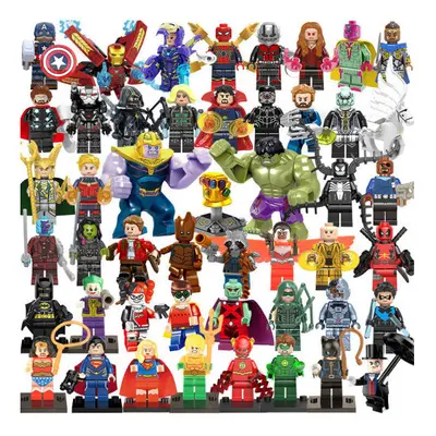 48PCS DC Marvel Superheroes Minifigures Toys Fit Lego