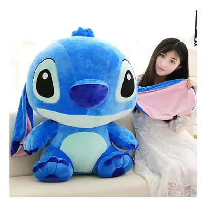 (Blue, 60cm) Lilo & Stitch Lovers Stitch Stuffed Teddy Pillow Children Toy Birthday Present Gift