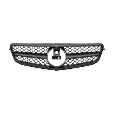 C63 AMG Style Front Upper Grille Grill For Mercedes Benz C Class