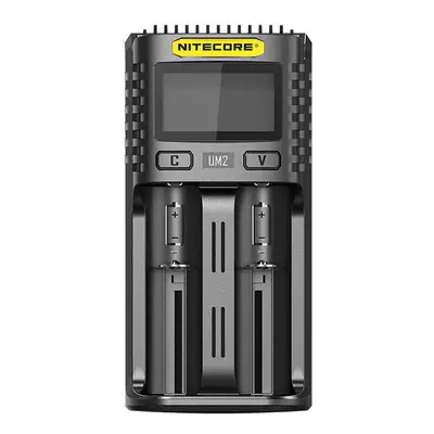 (NITECORE UM2) LCD Display 5V/2A Lithium Battery Charger USB QC Smart Rapid Charger For AA AAA 2