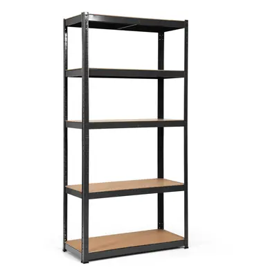 5-Tier Storage Rack Garage Shelf w/ Heavy-Duty Metal Frame-Black