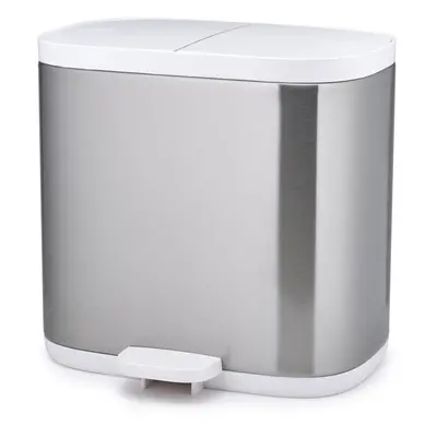 Joseph Joseph Bathroom Split 6L Recycling Bin- Stainless Steel