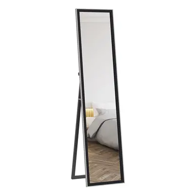 HOMCOM Floor Mirror Wall Mounted Leaning Standing Mirror x 157cm Black