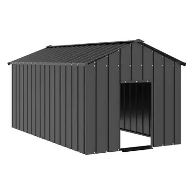 (anthracite, x x cm) vidaXL Dog House with Roof Pet House Dog Shelter Dog Kannel Galvanised Stee