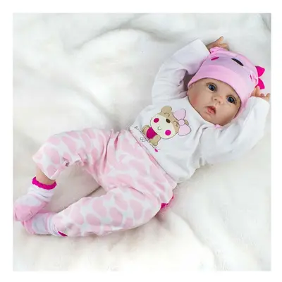 22" Reborn Baby Doll Lifelike Soft Silicone Realistic Real Life Doll Xmas Gift