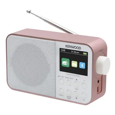 CR-M30DAB-R Portable DAB+ Radio with Bluetooth, Built-in Battery & 6.1 cm Colour Display, Rose G