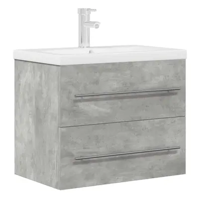 (concrete grey, x 38.5 x cm) vidaXL Piece Bathroom Furniture Set Concrete Grey Engineered Wood