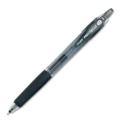 Pilot : Precise Gel Retractable Roller Ball Pen Black Ink Fine 0.70 mm -:- Sold as Packs of - - 