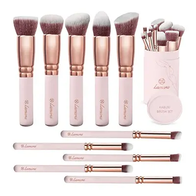 Kabuki Makeup Brush Set - Foundation Powder Blush Concealer Contour Brushes - Perfect For Liquid