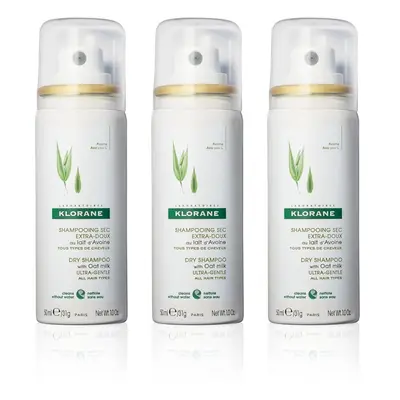 Klorane Dry Shampoo with Oat Milk 3-To-Go Bundle