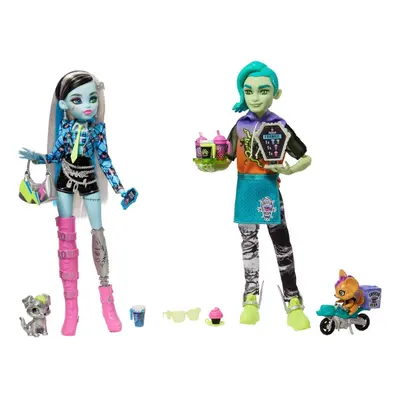 Monster High Coffee Break Frankie Stein & Deuce Gorgon Doll Set