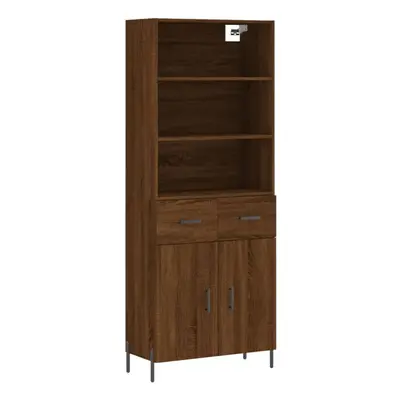 (brown oak, doors drawers) vidaXL Highboard Sideboard Storage Cabinet Home Side Cabinet Engineer