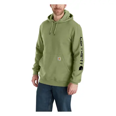 Carhartt Mens Loose Fit Midweight Logo Sleeve Graphic Sweatshirt Chive Heather