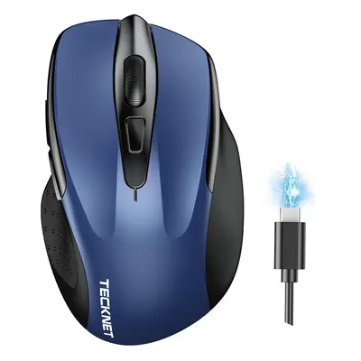 Bluetooth Mouse, Rechargeable Bluetooth Wireless Mouse(Tri-Mode: BT 5.0/3.0+2.4G), 4800DPI Adjus