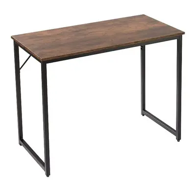 (Walnut) Industrial Computer Desk 39" Writing Study Table