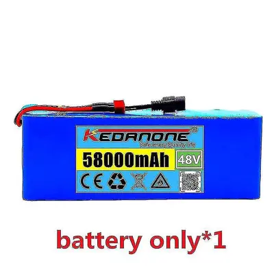 (BatteryX1) 48v Lithium Ion Batterie 58ah 1000w 13s3p Li-ion Battery Pack For 54.6v E-bike Elect