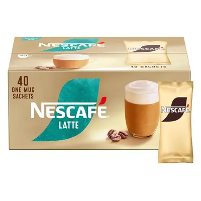 NESCAFÃ Latte Instant Coffee Sachets - X 18G