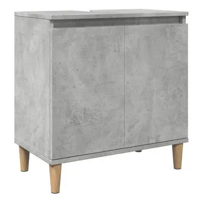 vidaXL Sink Cabinet Vanity Unit Storage Cupboard Concrete Grey Engineered Wood