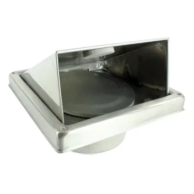 Stainless Steel External Wall Air Vent Non Return Flap Outlet (5" / 125mm)