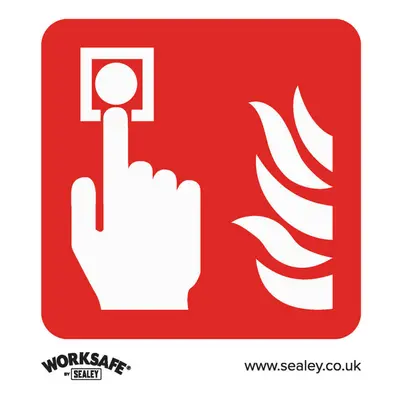 10x FIRE ALARM SYMBOL Health & Safety Sign - Rigid Plastic x 80mm Warning