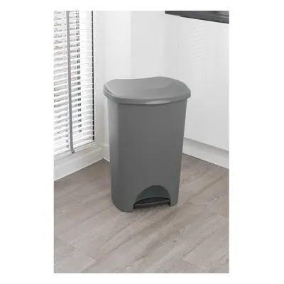 Addis Pedal Bin, Metallic Grey, Litre