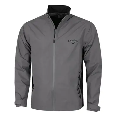 (S, Quiet Shade) Callaway Golf Mens Waterproof Breathable Adjustable Taped Seams Golf Jacket