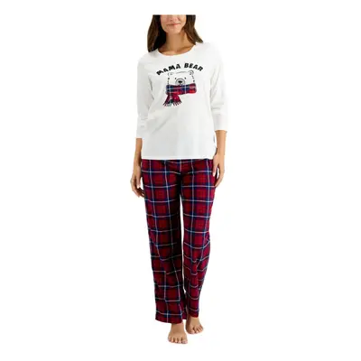 Family Pajamas Matching Womens Mama Bear Plaid Set SMALL