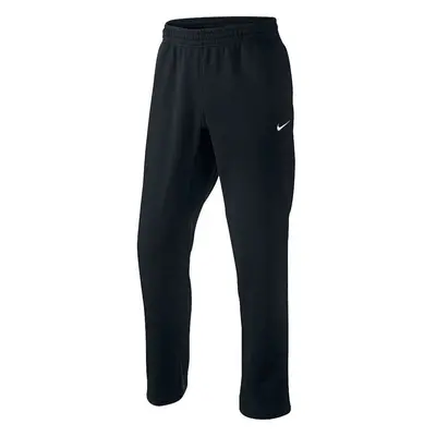 NIKE Mens Club Open Hem Swoosh Sweatpants Black/White Size