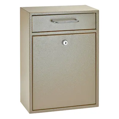 Mail Boss High Mounted Mailbox-Office Drop Comment Letter Deposit Tan Secure Heavy Duty Vertical