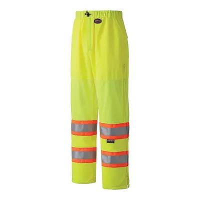 Pioneer Hi Vis Lightweight Traffic Safety Work Pants for Men Women Reflective Tape Leg Zippers Y